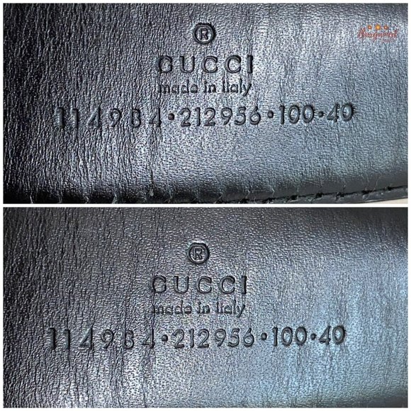 Authentic Gucci Black Guccissima Leather Silver Interlocking G Buckle 100/40 - Picture 7 of 13